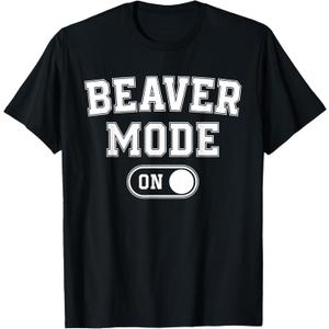 Beaver Mode On Costume Funny Dam Builder Gift Animal Lover T-Shirt 2 XL 