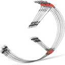 Fishing Leaders Saltwater Tackle Rig Surf Fishing Rigs with Swivel Snaps High Strength Wire Leader Bottom Rigs Fishing Gear Equipment for Lures Bait Hooks (Black Stainless Steel)