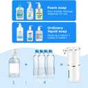 2 Pack Automatic Soap Dispensers,12.8oz/380ml USB Touchless Automatic Foaming Soap Dispenser,Rechargeabled Wall Mounted Smart Soap Dispenser for Bathroom Kitchen Dish Soap