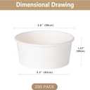 200 Count 5 OZ Disposable White Ice Cream Cups Medium Hot and Cold To Go Cups Paper Cup Takeout Food Container