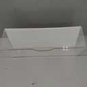 Qozary Clear Acrylic Magnetic File Holder  Magazine Rack for File Cabinets, Magnetic Mail Holder, File Organizer for Refrigerator, White Board, Office (Transparent, Medium)