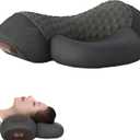 3-in-1 Heated Neck Massage Pillow | Memory Foam Cervical Support | Relaxation Pillow for Home & Office (Black)