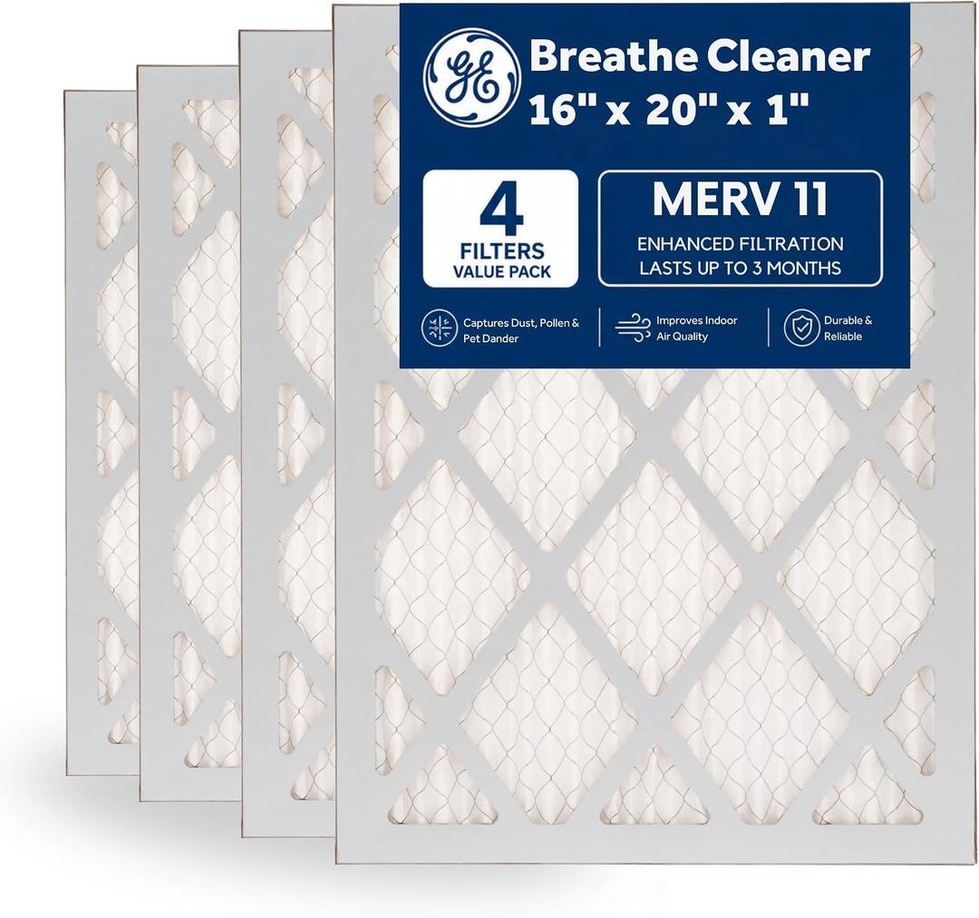 GE 16x20x1 Air Filter MERV 11, HVAC Furnace & AC Filter