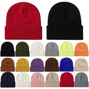 Beanie Hats for Women Men Knit Winter Beanies Warm Winter Hats Acrylic Knit Cuffed Beanie Cap Unisex (Blue)