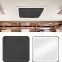 RV Window Shade - 16 * 16 inch RV Skylight Shade Cover for RV Sunroof Window, 600D Oxford Fabric RV Window Insulation, Waterproof, Foldable Velcro, Motorhome Accessories, Black