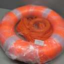 20" Foam Life Preserver Ring with 98.4ft Floating Lifesaving Rope, Throwable Flotation Device, Pool Safety Float, for Buoy and Swimming Decoration, Boat Safety Equipment, 1pack