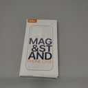 QTlier for iPhone 16 Case, 360 Rotatable Ring Stand, Raised Camera Frame, Shockproof Case Compatible with MagSafe, Case for iPhone 16, Translucent Avocado Green