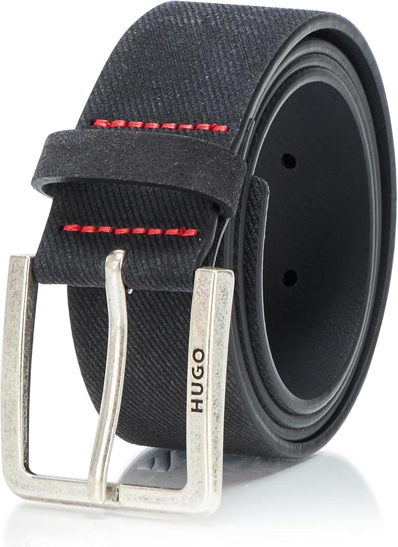 HUGO Men's Gionio Suede Leather Evening Belt (38)