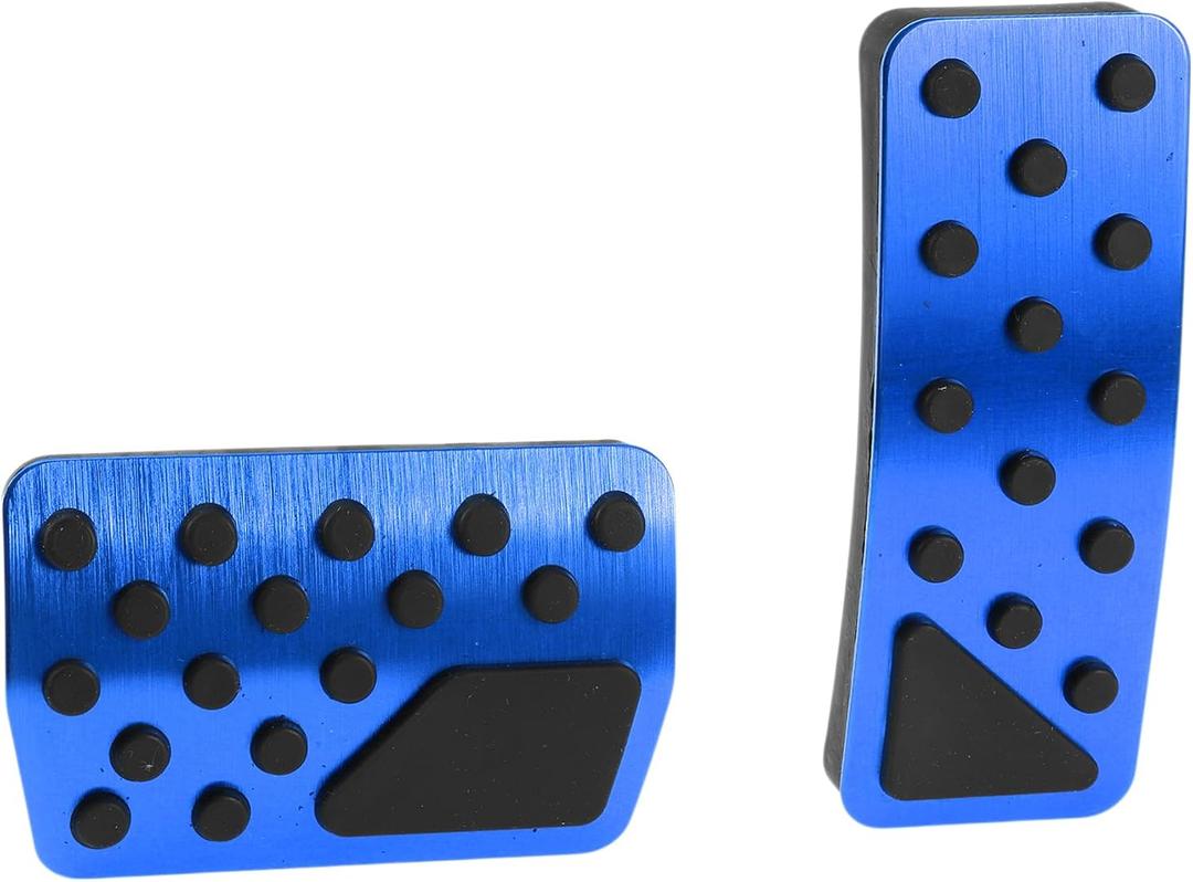 1 Set Automatic Foot Pedal Pads Foot Accelerator Pedal Covers for Jeep Wrangler 2018-2024 Aluminum Alloy Blue