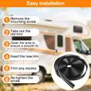 1 Inch RV Trim Molding Insert | 50FT UV-Resistant RV Weather Stripping Exterior | Heavy Duty Black Vinyl Rubber Molding Screw Cover Trim for Camper & Trailer Roof Edge Gutter