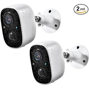 Geekee Security Cameras Wireless Outdoor 2-Way Talk Battery Powered Wi-Fi Cameras for Outside and Indoor 2K Night Vision AI Motion Detection Siren Alarm IP65 Weatherproof 2-Pack