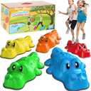 Stepping Stones for Kids,Non-Slip Turtle Jumping Balance Rocks Toys for Toddlers Outdoor Indoor Play Gift,Sensory Obstacle Course Coordination Game for Age 3-8+ (Colorful)