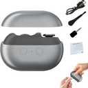 Easyclip Smart Nail Clipper,New 3 in 1 Electric Nail Clippers for Seniors,Automatic Nail Clipper with LED Light & Nail Scraps Storage,Painless Toenail Trimmer for Thick Nails, Seniors,Adult(Gray)