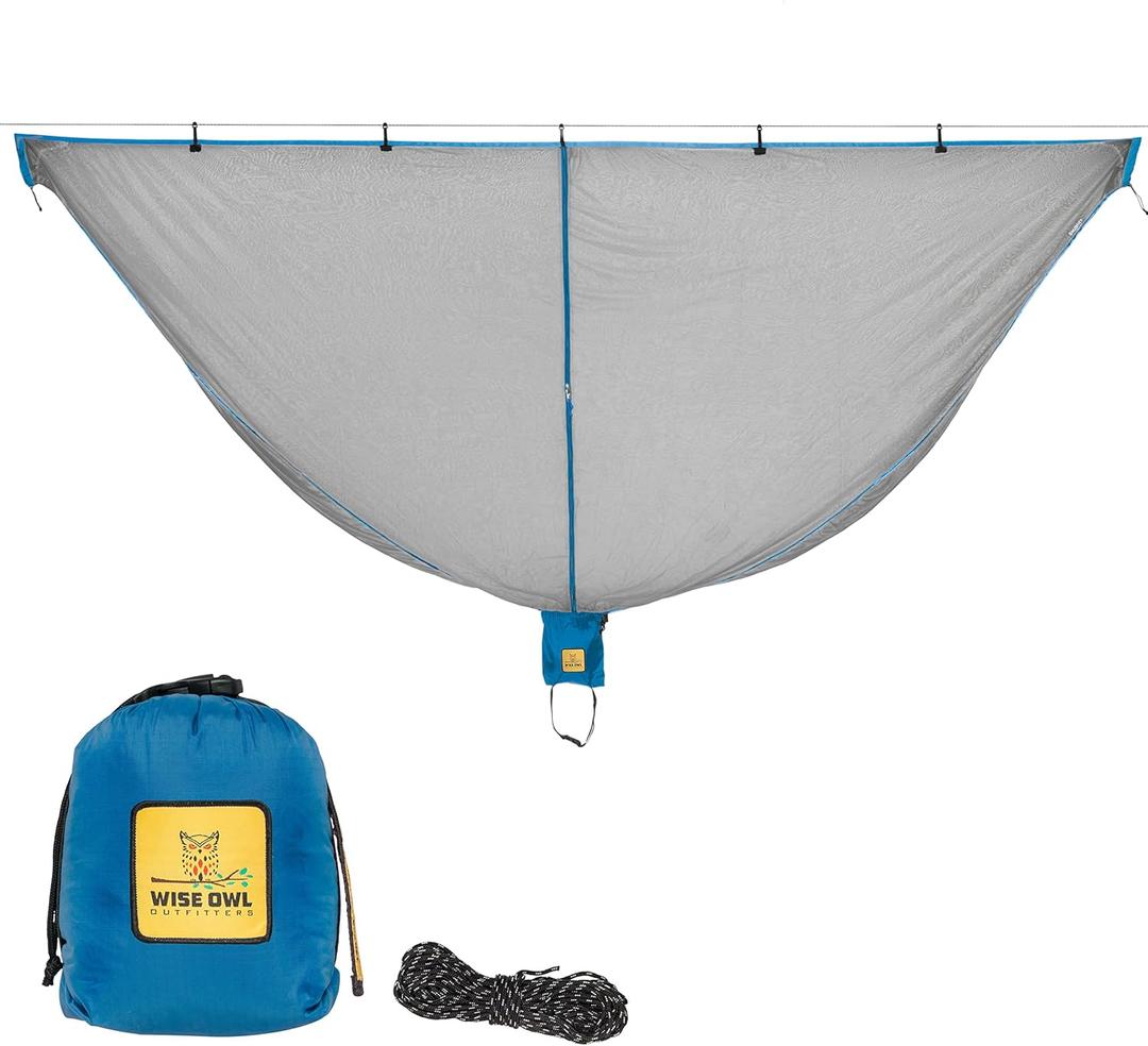 Wise Owl Outfitters Hammock Bug Net  Mosquito Net for Hammock, Lightweight Bug Netting for Camping, Hiking, Backpacking, Forest & Outdoor Use