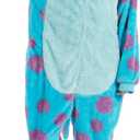 SQLSzt Animal Sulley Monster Onesie Adult Sullivan One Piece Pajamas Unisex Cosplay Costume For Women Men Blue XL