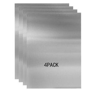 4 Pieces of 430 Stainless Steel Metal Plates, 6" x 12" x 1/64" (0.02") Inch, Suitable for Magnetic Installation Plate Walls, Suitable for Metal Plates in processes, Kitchens, and Offices 