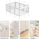 Clear Acrylic Dog Playpen with Door,23.6" Puppy Playpen,Easy Assemble Pet Fence,10-Panel for Puppies/Small Dog Play Pen Indoor (White, 23.6 Inch-H, 10 Panel)