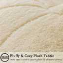 Beige Pumpkin Fall Pillow Covers 20"x20" Set of 2, Embroidered Faux Fur Decorative Throw Pillow Covers for Couch Soft Fluffy Plush Cushion Cases for Farmhouse Halloween Home Decor