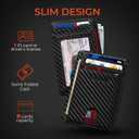RUNBOX Slim Minimalist Front Pocket RFID Blocking Leather Wallets for Men and Women Card Holder Wallets Gifts for Men