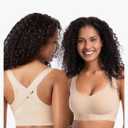 Starmiss Back Support Wireless Posture Bra for Women Full Coverage Brasieres, Beige, 160/85 (M)