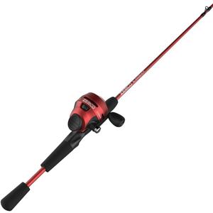 Zebco Slingshot Spincast Reel and Fishing Rod Combo, 2-Piece Fishing Pole, Right-Hand Retrieve, Pre-Spooled with 10-Pound Zebco Line