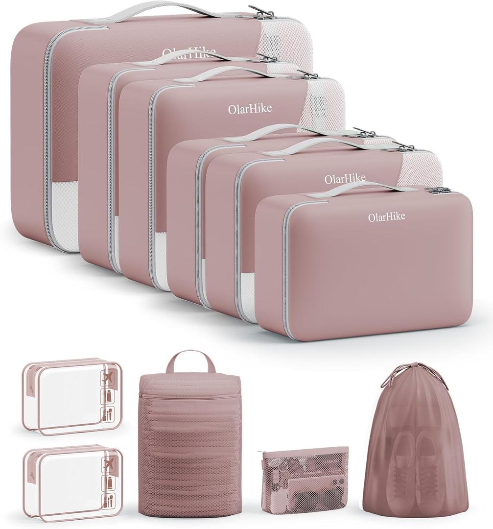 11 Set Packing Cubes for Travel, Gifts for Women Mom,Anti-Tearing Suitcase Organizer,OlarHike Vacation Essentials & Accessories for Cruise Ship