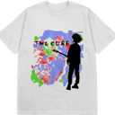 The Cure Unisex Adult Boy's Don't Cry White Silhoutte Tee, L