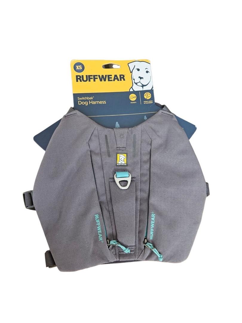 Ruffwear Switchbak Dog Harness L/XL – Gray, Adjustable, Padded, Reflective – Newdog day pack