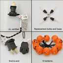 Halloween Lantern String Lights, 8.5Ft Pumpkin Lights with 10 Nylon Pumpkin,Jack O Lantern Decor Lights for Indoor Outdoor Halloween Party Patio Decor