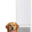 PetSafe 1-Piece Sliding Glass Pet Door for Dogs & Cats - Adjustable Height up to 80 11/16"- X-Large, White, No-Cut DIY Install, Aluminum Patio Panel Insert, Great for Renters or Seasonal Installation