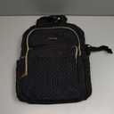 mommore Diaper Bag Backpack, Stylish Travel Baby Bag with Insulated Pockets, Changing Pad and Stroller Straps for Toddler (L-Black, Large-27L)