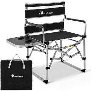 MOON LENCE Directors Camping Chair, Heavy Duty,Oversized Portable Folding Chair with Side Table for Beach, Fishing,Picnic,Lawn,Outdoor Event