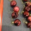 36 Pieces Christmas Ball Ornaments Shatterproof Christmas Decorations Tree Balls for Tree Ornaments Holiday Wedding Party Decoration Hooks 1.57 Inch (Burgundy)