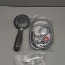 High Pressure Handheld Shower Head Briout 5-Settings Powerful Water Spray Shower Head against Low Pressure Water Flow with Stainless Hose and Adjustable Mount (Silver)