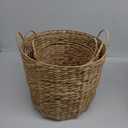 Straw Baskets Set of 3 (14×13, 12.5×11, 11.5×9 in)