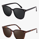 FIMILU 2 Packs Sunglasses for Women Polarized UV400 Protection Lens Big Frame Fashion Glasses Trendy Stylish Shade