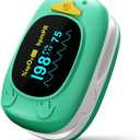 HOLFENRY JKS50A Pulse Oximeter For Kids-Baby Oxygen Monitor Fingertip For Children Kids Pulse Oximeter Fingertip, Large Display, Included with AAA Battery (Green)
