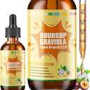 Soursop Graviola Leaf Extract Liquid Drop for Cell Support & Regeneration, Immune Boost, Relax, Liver and Sleep, Soursop Bitters Liquid, Herbal Goodness, Sugar/Gluten Free, Passion Fruit Flavor