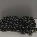 30FT Long Dog Rope Leash for Dog Training, Reflective Threads Check Cord Recall Training Agility Lead, Heavy Duty Dog Lead for Small Medium and Large Dogs Black