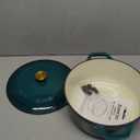MELLERHOME 7.5 QT Enameled Cast Iron Dutch Oven, Heavy-Duty Casserole Dish and Braiser Pan with Lid and Stainless Knob, Oven-Safe up to 500 F & Across All Cooktops, Emerald
