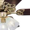 Westinghouse 7233800 Vintage Indoor Ceiling Fan with Light, 52 Inch, Polished Brass