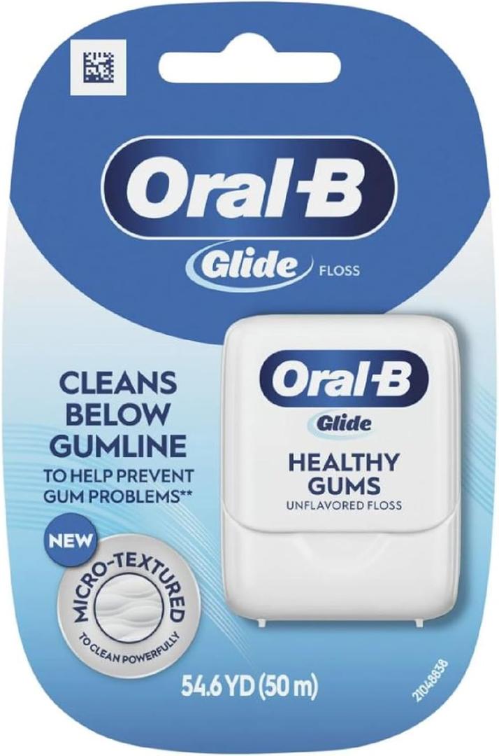 Oral-B Glide Healthy gums, unflavored floss 50M (Pack of 6)