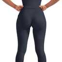 SUUKSESS Women 2 Piece Workout Sets Compression Tummy Control Leggings with Pockets Halter Built in Bra Tank Tops (Medium, Navy Blue)