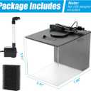 AQUANEAT Fish Tank, 1 Gallon Betta Fish Tank, Small Aquarium Kit with LED Light and Water Filter Pump