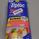 Ziploc Gallon Food Storage Slider Bags, Durable, 68 Count