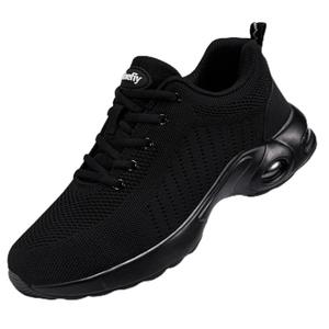 Tinefiy Steel Toe Shoes for Women Lightweight Safety Shoes Comfortable Slip Resistant Indestructible Shoe Womens Puncture Proof Work Shoe Size 10.5