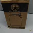 kitchentoolz Large 1 Gallon Glass Mason Jar Extra Wide-Mouth with Hinged Lids, Airtight Leakproof Glass Canning Jars, Container for Preserving, Overnight Oats - Pack of 1