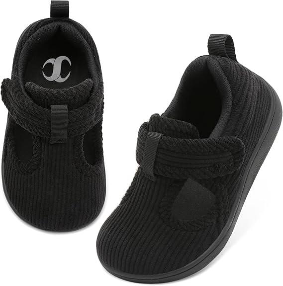 Toddler Slippers Girl Boy House Shoes Baby Moccasins Slippers Comfy Indoor Outdoor Barefoot Walking Shoes Size 11