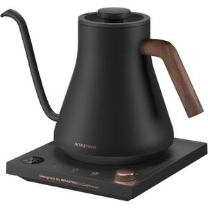 Electric Kettles, Gooseneck Electric Kettle, 1 Temperature Control, Stainless Steel Inner, Quick Heating, for Pour Over Coffee, Brew Tea, Boil Hot Water, 0.9L Dark Gray
