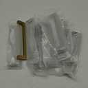 Alzassbg 10 Pack Brushed Antique Brass Cabinet Pulls, 5 Inch(127mm) Hole Centers Cabinet Handles Square Kitchen Hardware for Drawer Dresser Handle Pull AL3041AB